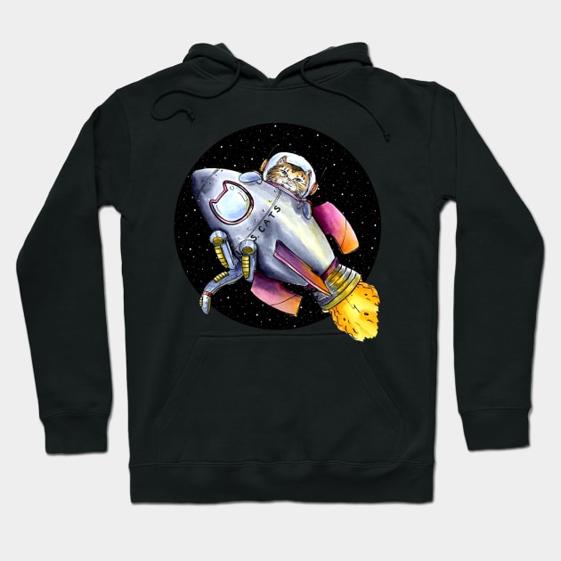 Kitty in Space Hoodie by sketchcadet